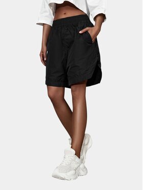 MADE BY SOCIETY MADE BY SOCIETY Spodnie materiałowe Bermude COSMIC REBEL - B27416 Czarny Basic Fit
