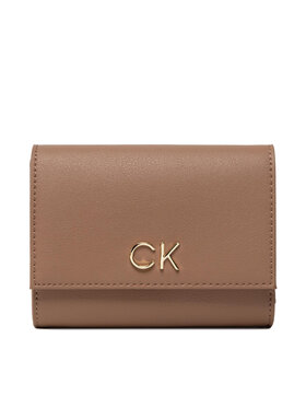 Calvin Klein Calvin Klein Velika ženska denarnica Re-Lock Trifold Md K60K608994 Rjava
