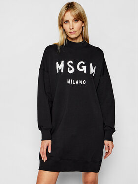 MSGM MSGM Trikotāžas kleita 3041MDA67 217299 Melns Regular Fit