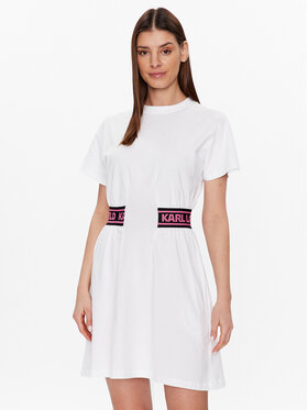 KARL LAGERFELD KARL LAGERFELD Hétköznapi ruha 225W1352 Fehér Regular Fit