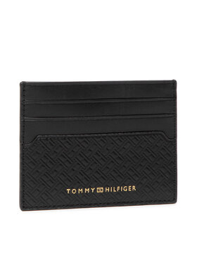Tommy Hilfiger Tommy Hilfiger Etui pentru carduri Premium leather Mono Cc Holder AM0AM08724 Negru