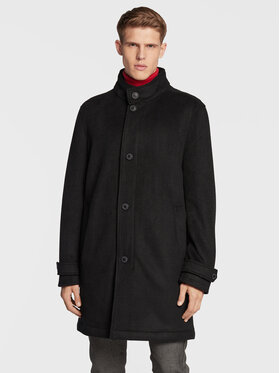 Pierre Cardin Pierre Cardin Вълнено палто 10041 0025 Черен Regular Fit