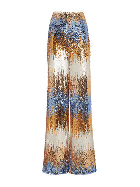 PHILIPP PLEIN PHILIPP PLEIN Pantaloni di tessuto 5679 Celeste Flare Fit