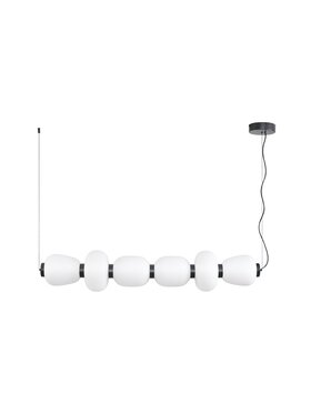 MIAhome MIAhome Lampa wisząca BRILLA-6 LED biało-czarna 125 cm Czarny