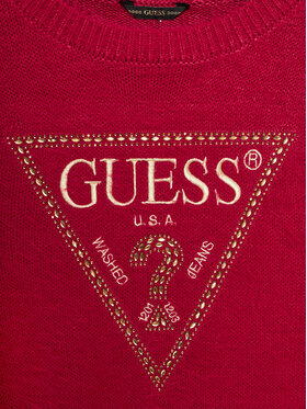 Guess Pletena Obleka J4BK11 Z3K20 Rdeča Regular Fit