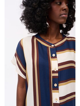 blue shadow blue shadow Koszula Azaan Kolorowy Standard Fit