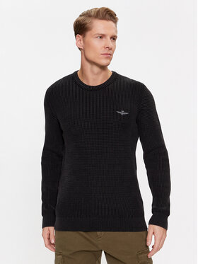 Aeronautica Militare Aeronautica Militare Sweter 232MA1482L512 Czarny Regular Fit