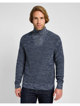 Lee Lee Sweter HALF ZIP KNIT Szary Regular Fit