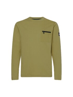 Calvin Klein Calvin Klein Longsleeve TECH REPREVE LS POCKET T-SHIRT K10K109080 Beżowy Regular Fit