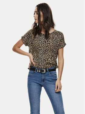 ONLY ONLY T-shirt Moster 15182852 Smeđa Regular Fit