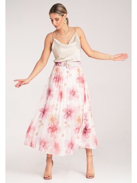 FIGL FIGL Plisovaná sukňa M1163 Ružová Flared Fit