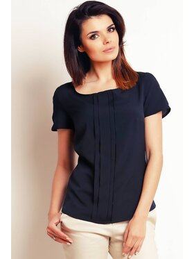 Infinite You Infinite You Bluzka M098 Granatowy Basic Fit