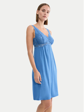 Triumph Triumph Nočná košeľa Timeless Sensuality 10227238 Modrá Regular Fit