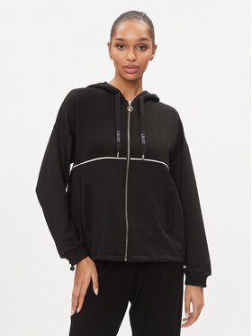 Liu Jo Sport Liu Jo Sport Džemperis ar kapuci TA4024 J4616 Melns Regular Fit