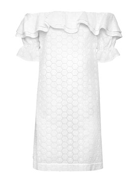 PHILIPP PLEIN PHILIPP PLEIN Sukienka wieczorowa 3623 Biały Fitted Fit