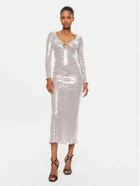 BARDOT BARDOT Sukienka koktajlowa Verona 58859DB Srebrny Slim Fit