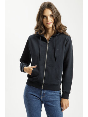 Cross Jeans Cross Jeans Bluza 65424-001 Granatowy Zipped Hoodie Fit