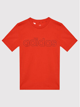 adidas adidas T-Shirt Lin HD5971 Czerwony Regular Fit