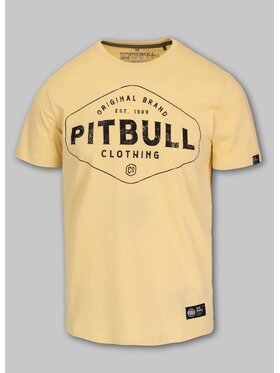 PITBULL PITBULL T-Shirt Koszulka Ultra Light PITBULL CO. L Żółty Regular Fit