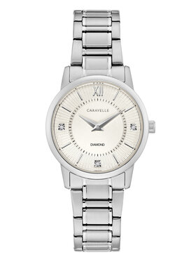 Caravelle Caravelle Zegarek Caravelle Diamond 43P111 Srebrny