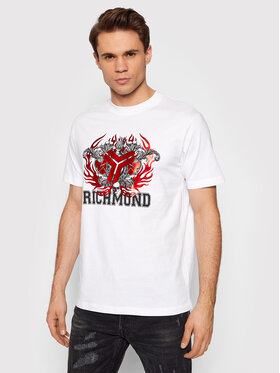 John Richmond John Richmond T-Shirt Tenriu UMP22070TS Λευκό Regular Fit