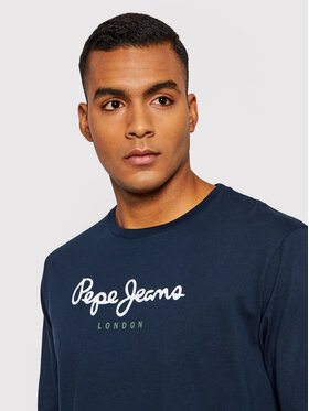 Pepe Jeans Majica Dugih Rukava Eggo PM508209 Tamnoplava Regular Fit