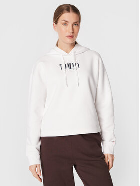 Tommy Jeans Tommy Jeans Felpa Essential Logo DW0DW14327 Bianco Relaxed Fit