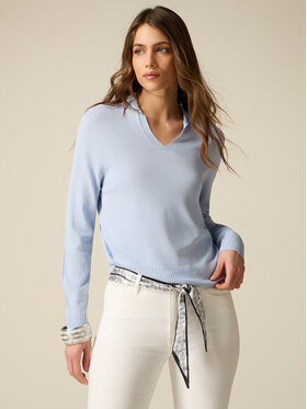 Oltre Oltre Maglione M026J005328N004 Turchese Regular Fit