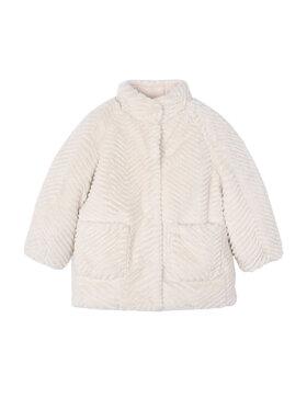 Mayoral Mayoral Pelzmantel 4441 Beige Regular Fit