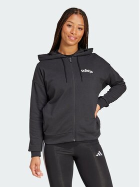 adidas adidas Bluza Essentials Linear Full-Zip Czarny Regular Fit