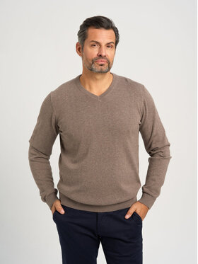 Willsoor Willsoor Sweter 71408 Brązowy Regular Fit