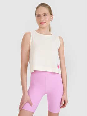 4F 4F Top 4FWSS25TSLEF118-11S Biały Regular Fit