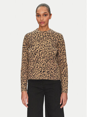Pieces Pieces Πουλόβερ Seo 17156343 Καφέ Regular Fit
