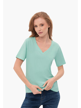 Volcano Volcano T-Shirt T-LEA Zielony Regular Fit