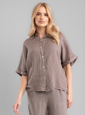 Perso Perso Blúzka CHCE255028F Hnedá Regular Fit