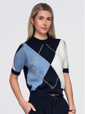 Ombre Ombre Svetr OW-SW-E0037 Modrá Regular Fit