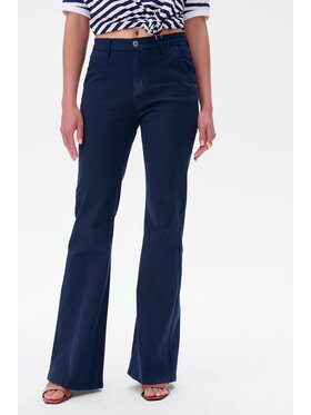blue shadow blue shadow Spodnie damskie 8056-20 Niebieski Regular Fit