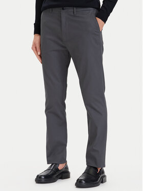 Calvin Klein Calvin Klein Chinosy LV04LD613G Szary ciemny Slim Fit