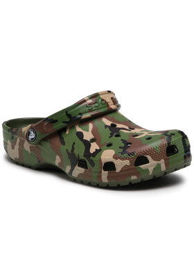 Crocs Crocs Natikači Classic Printed Camo Clog 206454 Zelena