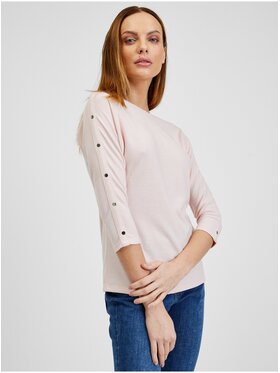 Orsay Orsay T-Shirt 105102-225000__L Różowy Regular Fit