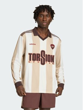 adidas adidas Longsleeve 161611 Kremowy Loose Fit