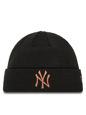 New Era New Era Czapka New York Yankees League Essential Cuff Knit Beanie 60580722 Czarny