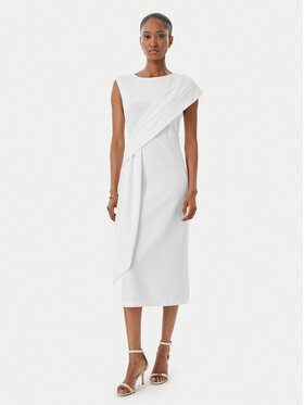 Rinascimento Rinascimento Коктейлна рокля CFC0019923002 Бял Regular Fit