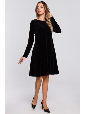 Made of Emotion Made of Emotion Sukienka koktajlowa M566 Czarny A-Line Fit