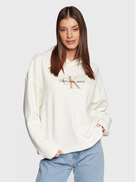 Calvin Klein Jeans Calvin Klein Jeans Mikina J20J220427 Écru Oversize