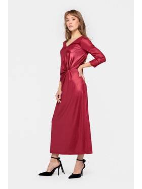 EMOI EMOI Sukienka wieczorowa długa wieczorowa Bordowy Feminine Fit