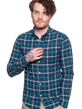 Wrangler Wrangler Koszula LS 1PKT BDOWN SHIRT Niebieski Regular Fit