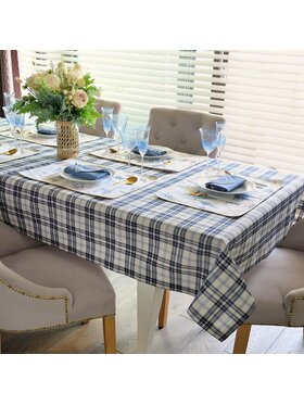 Roseberry Home Roseberry Home Obrus Blue Plaid Niebieski