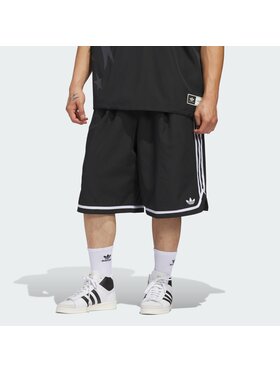 adidas adidas Szorty materiałowe 158753 Czarny Loose Fit