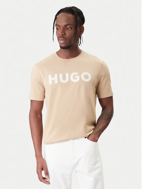 HUGO HUGO Marškinėliai Dulivio 50467556 Smėlio Regular Fit